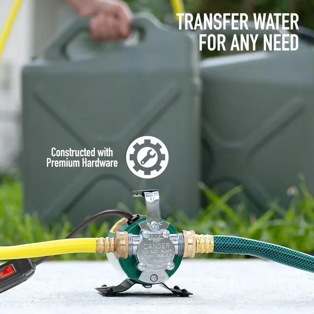 Alt view image 5 of 7 - Water Transfer Pump, 115V 330 Gallon Per Hour - Portable Electric Utility Pump with ON/OFF Switch and 6' Water Hose Kit - Remove Water From Garden, Hot Tub, Pool, Aquariums, and More