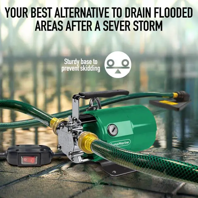 Alt view image 6 of 7 - Water Transfer Pump, 115V 330 Gallon Per Hour - Portable Electric Utility Pump with ON/OFF Switch and 6' Water Hose Kit - Remove Water From Garden, Hot Tub, Pool, Aquariums, and More