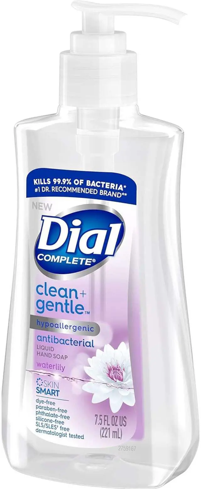 Alt view image 2 of 4 - Dial Complete Clean + Gentle Antibacterial Liquid Hand Soap, Waterlily, 7.5 fl oz (12-Pack)