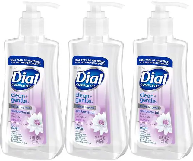 Alt view image 3 of 4 - Dial Complete Clean + Gentle Antibacterial Liquid Hand Soap, Waterlily, 7.5 fl oz (12-Pack)