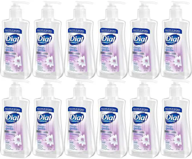 Main image of Dial Complete Clean + Gentle Antibacterial Liquid Hand Soap, Waterlily, 7.5 fl oz (12-Pack)
