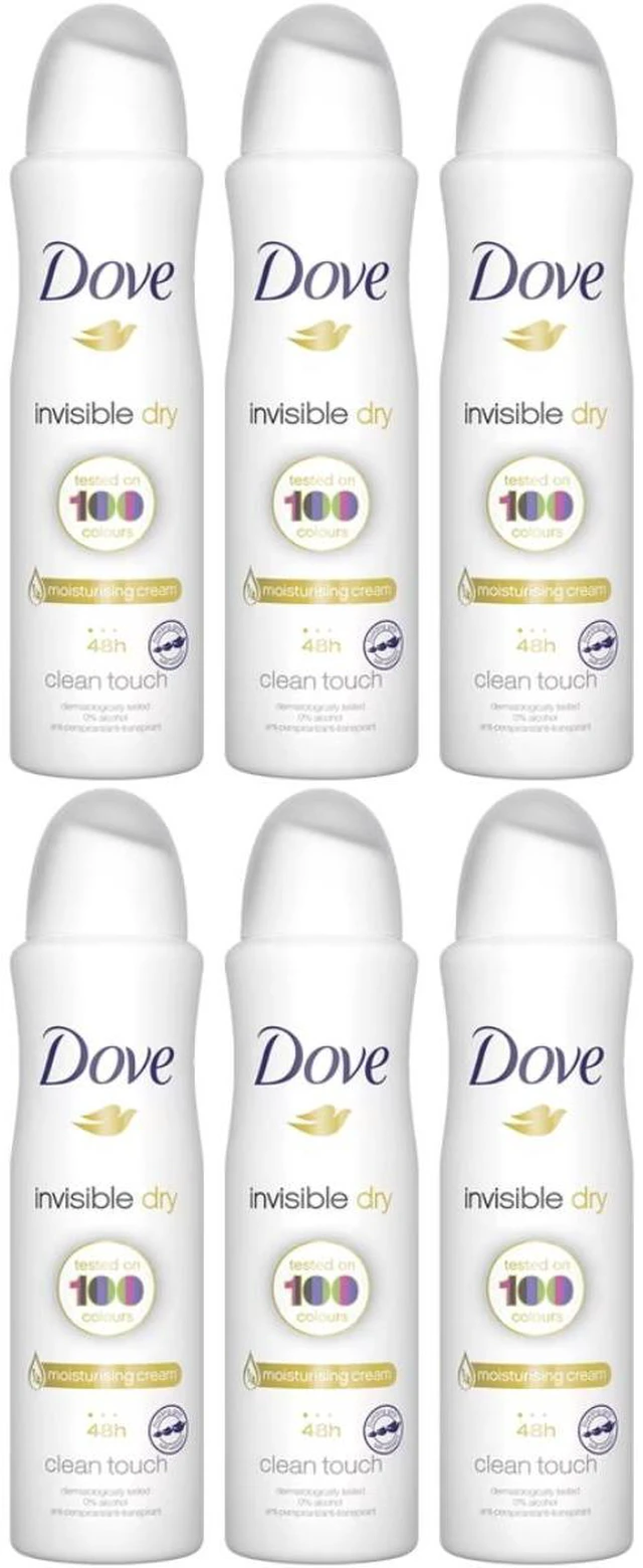 Alt view image 3 of 3 - Dove Antiperspirant Spray Invisible Dry 150 ml (6-Pack)