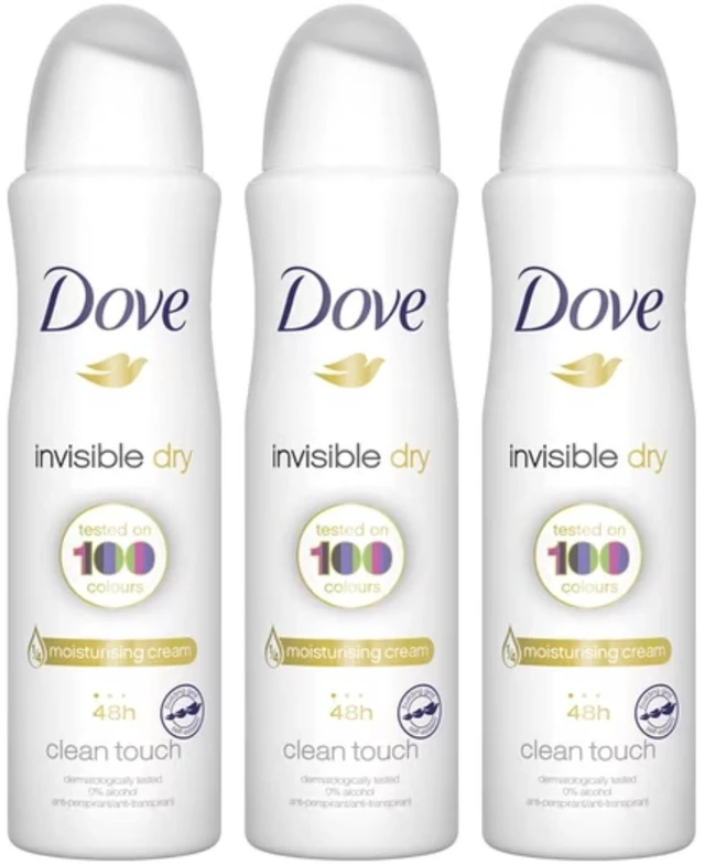 Alt view image 2 of 3 - Dove Antiperspirant Spray Invisible Dry 150 ml (6-Pack)