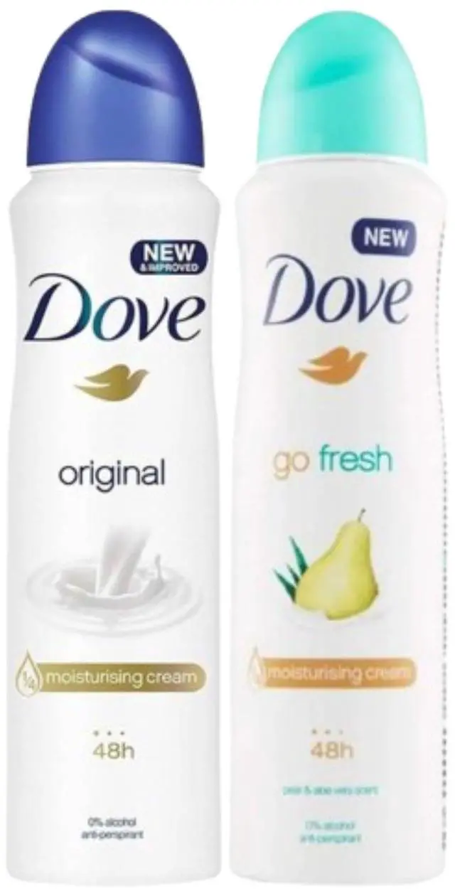 Main image of Dove Go Fresh Antiperspirant Deodorant Spray Aloe & Pear, Original 150 ml Duo