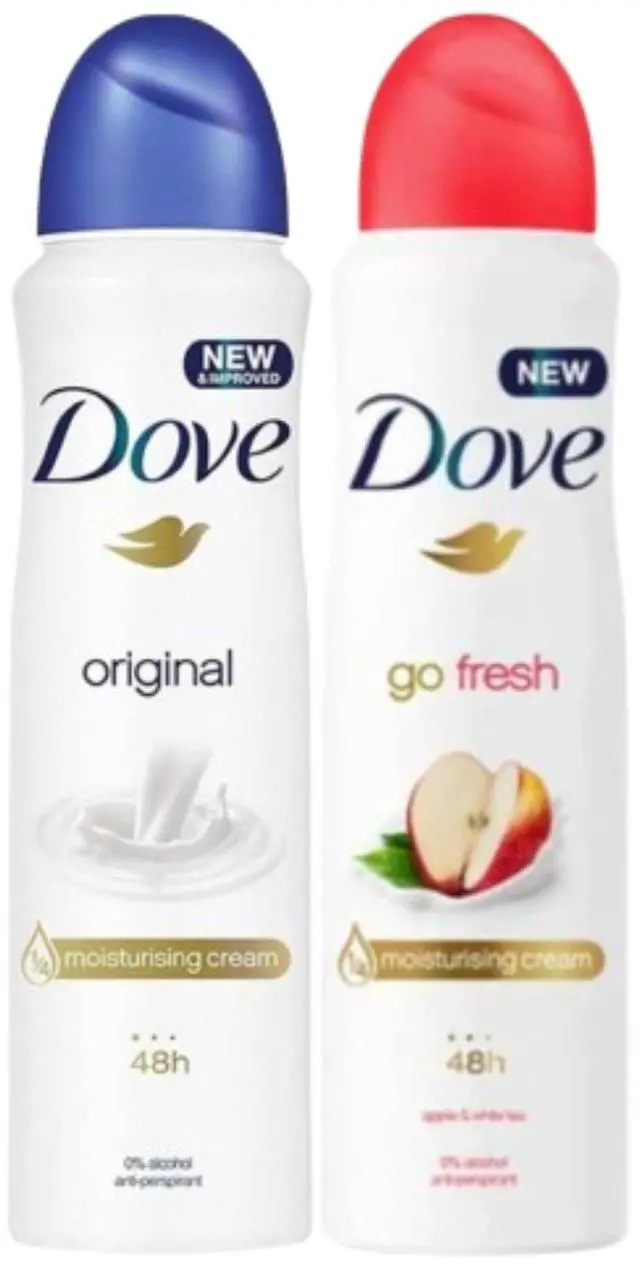 Main image of Dove Go Fresh Antiperspirant Deodorant Spray Apple White Tea & Original 150 ml Duo