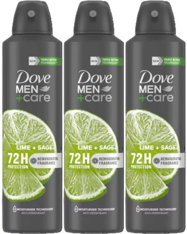 Alt view image 3 of 4 - Dove Men Antiperspirant Spray Lime & Sage 150 ml (6-Pack)