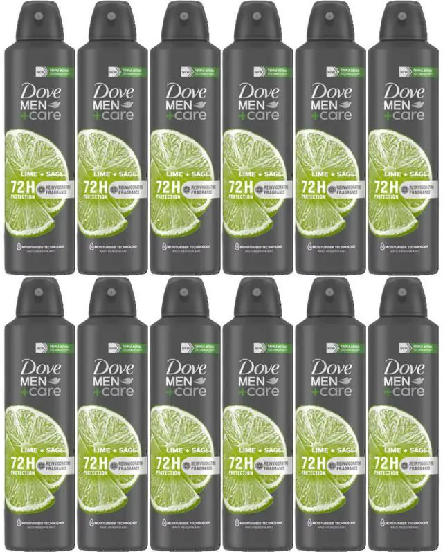 Alt view image 4 of 4 - Dove Men Antiperspirant Spray Lime & Sage 150 ml (6-Pack)