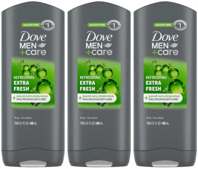 Alt view image 3 of 3 - Dove Men Body & Face Wash Extra Fresh 400 ml (6-Pack)