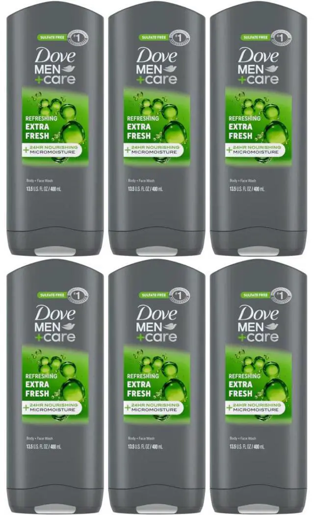 Main image of Dove Men Body & Face Wash Extra Fresh 400 ml (6-Pack)