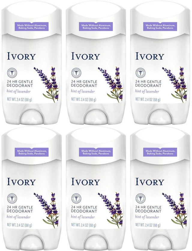 Alt view image 3 of 3 - Ivory Gentle Deodorant Lavender 2.4 oz (6-Pack)