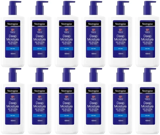 Alt view image 4 of 4 - Neutrogena Deep Moisture Body Lotion for Dry Skin, 400 ml (3-Pack)
