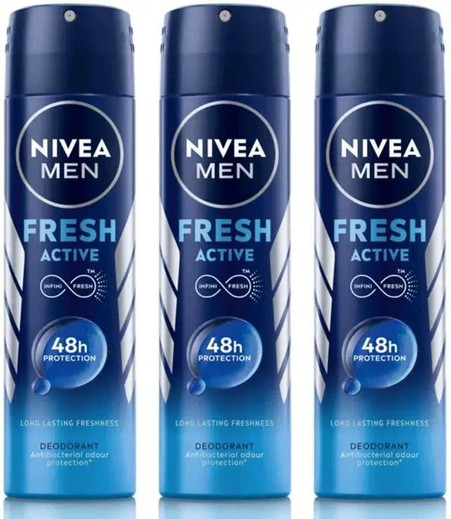 Alt view image 3 of 4 - Nivea Fresh Active Body Spray, 150 ml (6-Pack)