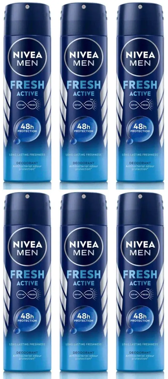 Main image of Nivea Fresh Active Body Spray, 150 ml (6-Pack)
