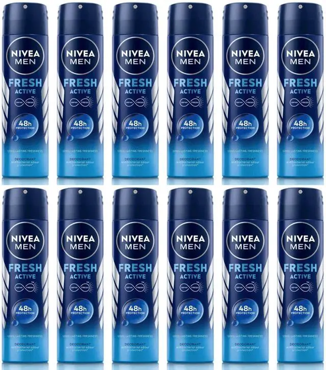 Alt view image 4 of 4 - Nivea Fresh Active Body Spray, 150 ml (6-Pack)