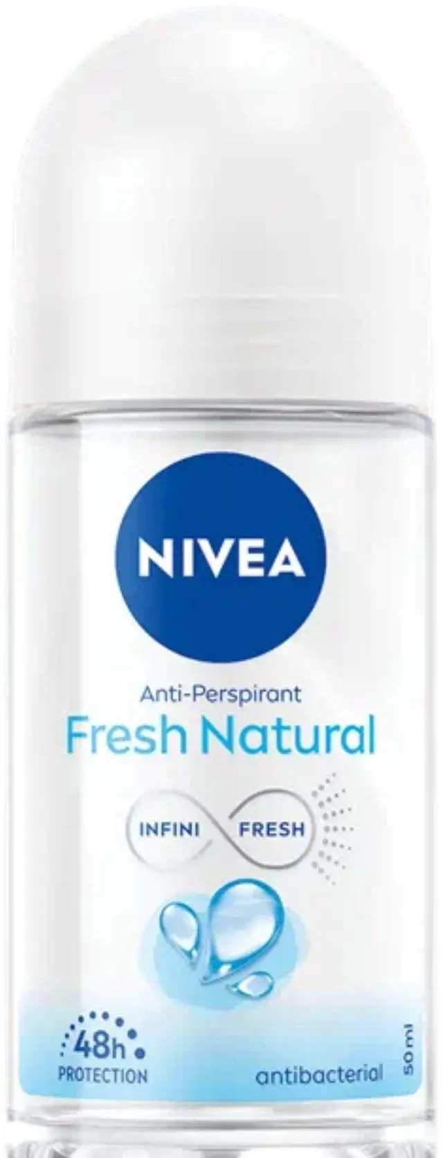 Alt view image 2 of 4 - Nivea Fresh Natural Roll-On Antiperspirant Deodorant for Women, 50 ml (6-Pack)
