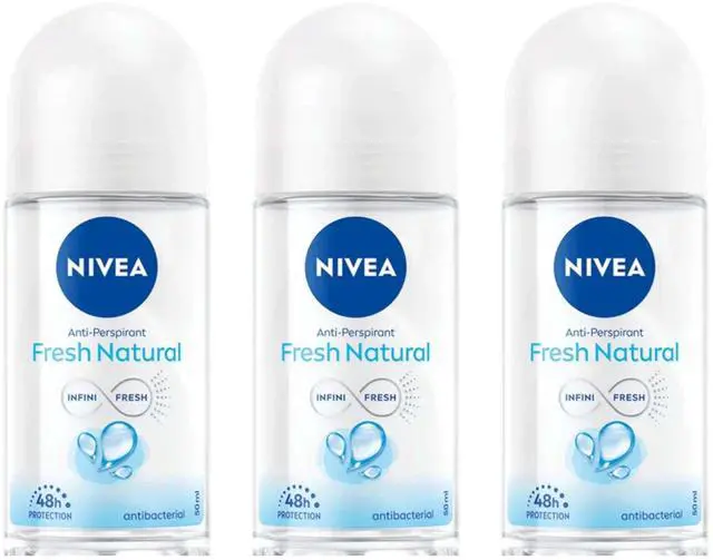 Alt view image 3 of 4 - Nivea Fresh Natural Roll-On Antiperspirant Deodorant for Women, 50 ml (6-Pack)
