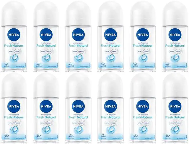 Alt view image 4 of 4 - Nivea Fresh Natural Roll-On Antiperspirant Deodorant for Women, 50 ml (6-Pack)