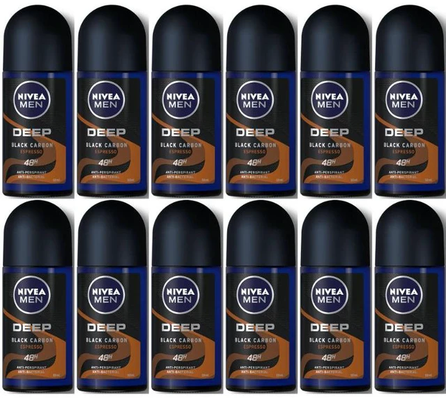 Main image of Nivea Men Deep Espresso Roll On Deodorant 50 ml (12-Pack)