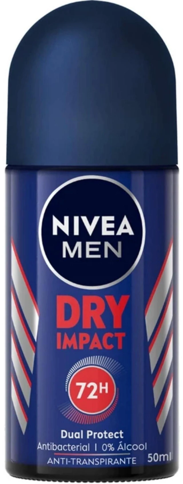 Alt view image 2 of 4 - Nivea Men Dry Impact Roll-On Antiperspirant Deodorant 50 ml (3-Pack)