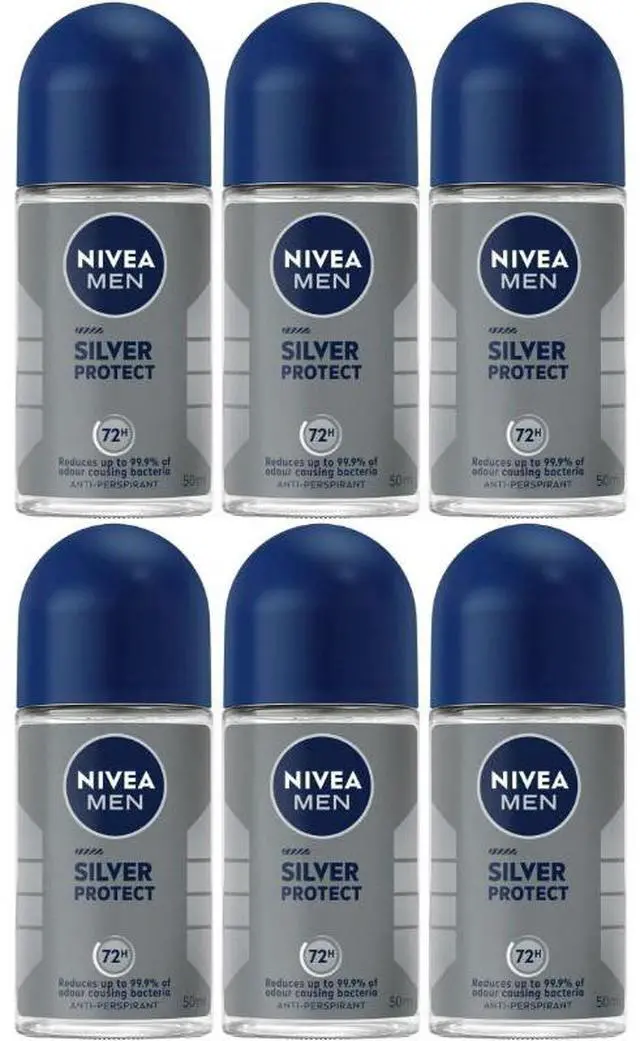Main image of Nivea Men Silver Protect Roll On Deodorant 50 ml (6-Pack)