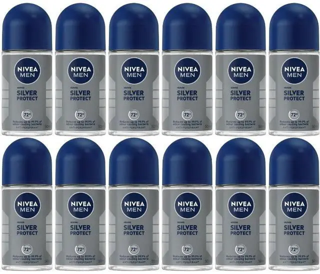 Alt view image 4 of 4 - Nivea Men Silver Protect Roll On Deodorant 50 ml (6-Pack)