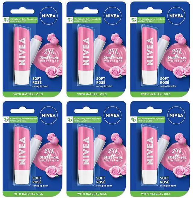 Alt view image 3 of 4 - Nivea Soft Rose Lip Balm, 5 ml (3-Pack)