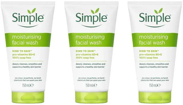 Main image of Simple Moistuirising Foaming Facial Wash (3-Pack)