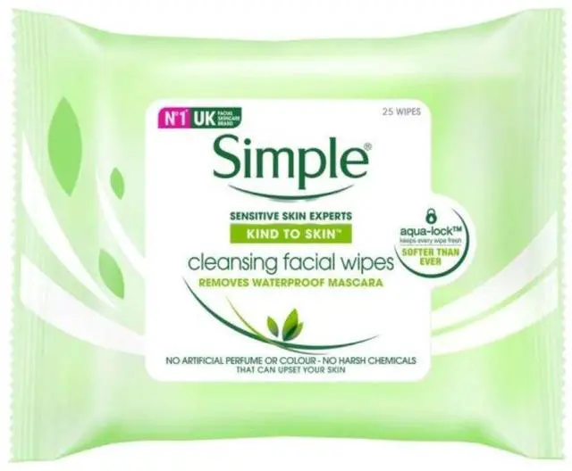 Alt view image 2 of 4 - Simple Cleansing Face Wipes 25 ct (3-Pack)