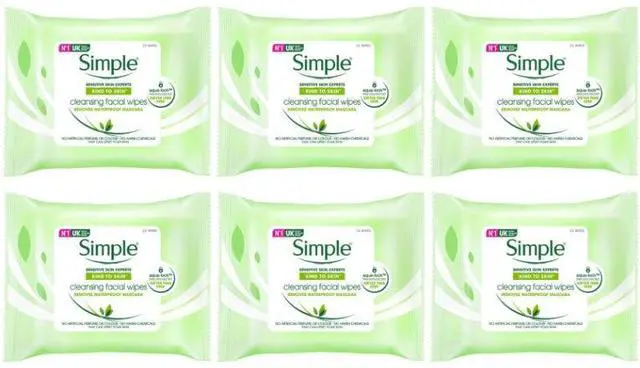 Alt view image 3 of 4 - Simple Cleansing Face Wipes 25 ct (3-Pack)