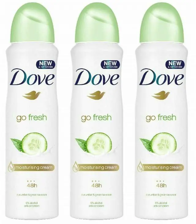 Main image of Dove Cucumber Antiperspirant Spray, 150 ml (3-Pack)