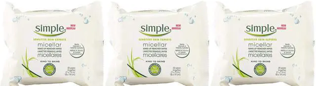 Alt view image 2 of 4 - Simple Kind To Skin Cleansing Facial Wipes - 25 Wipes (1-Pack)