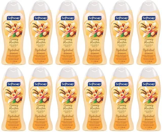 Main image of Softsoap Vanilla & Jojoba Oil Moisturizing Body Wash, 591 ml (12-Pack)