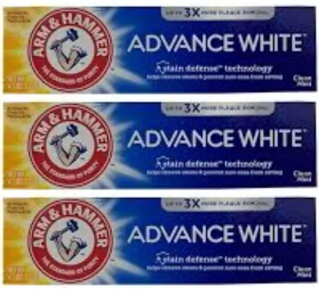Main image of Arm & Hammer Advance Whitening Toothpaste, 4.3 oz (3-Pack)