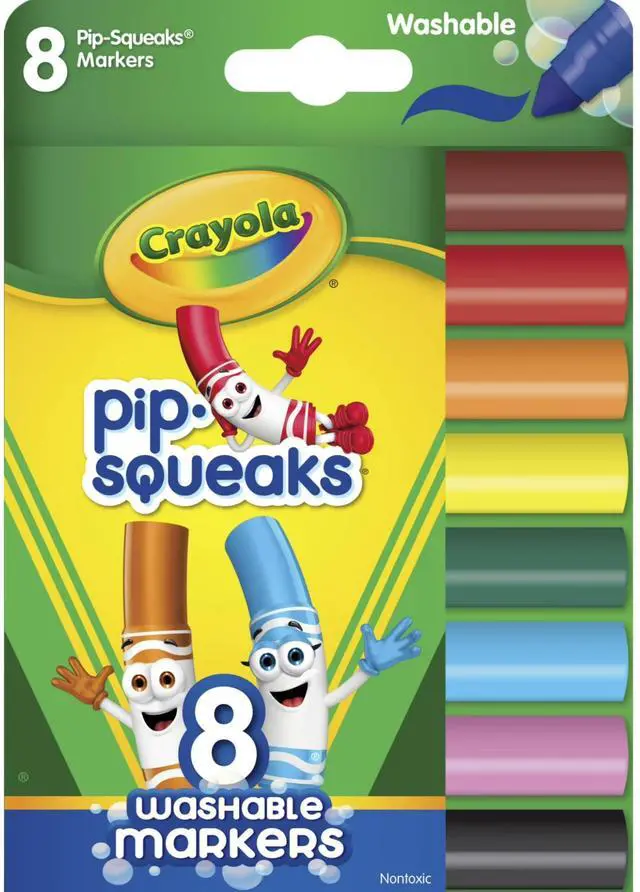 Main image of Crayola 8ct Pip-Squeaks Washable Markers (1-Pack)