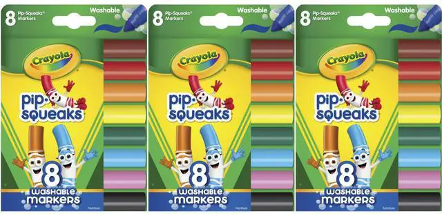 Alt view image 2 of 4 - Crayola 8ct Pip-Squeaks Washable Markers (1-Pack)