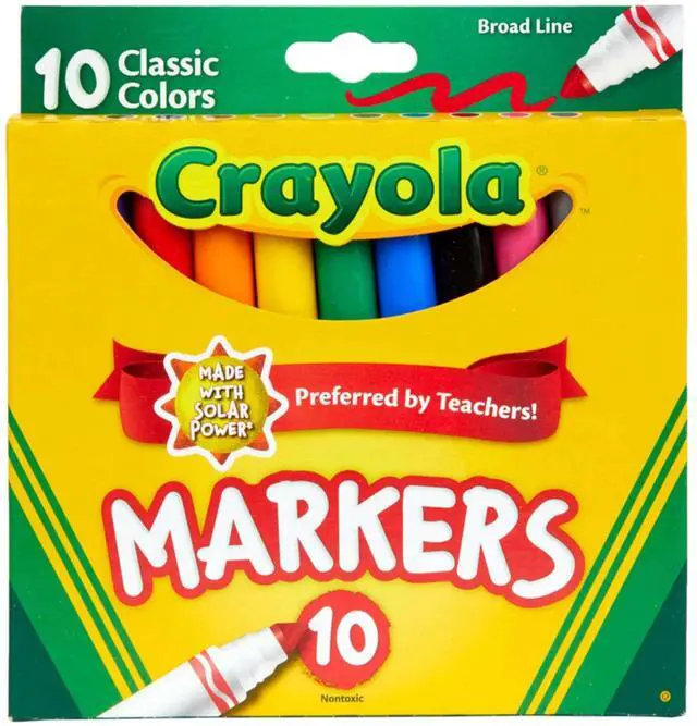 Alt view image 2 of 4 - Crayola Classic Broad Line Markers, 10 Count (3-Pack)