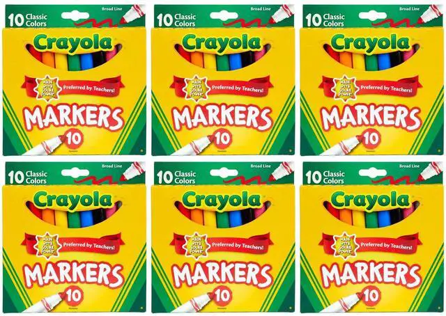 Alt view image 3 of 4 - Crayola Classic Broad Line Markers, 10 Count (3-Pack)
