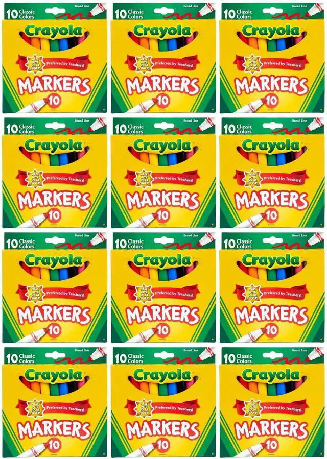 Alt view image 4 of 4 - Crayola Classic Broad Line Markers, 10 Count (3-Pack)