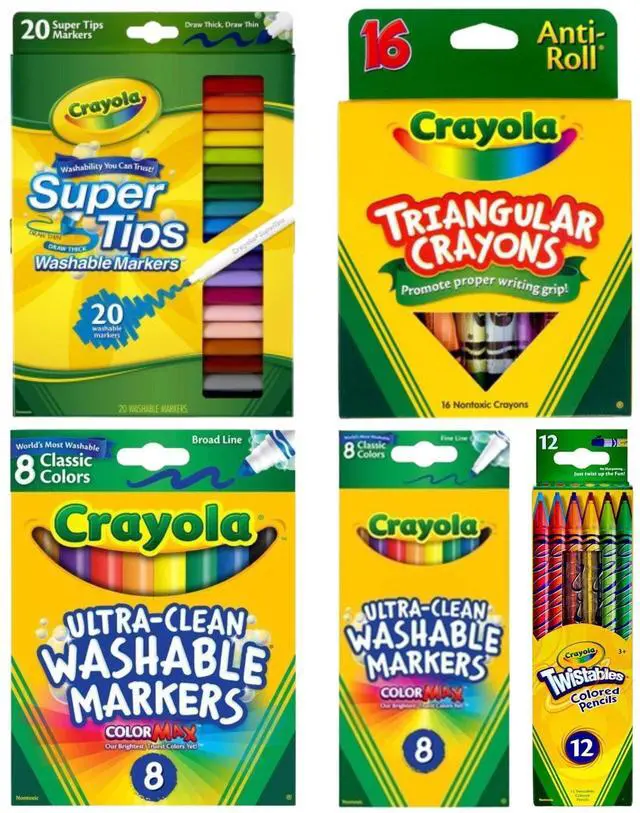 Main image of Crayola Back to School Art Kit Markers, Crayons and Colored Pencils Set