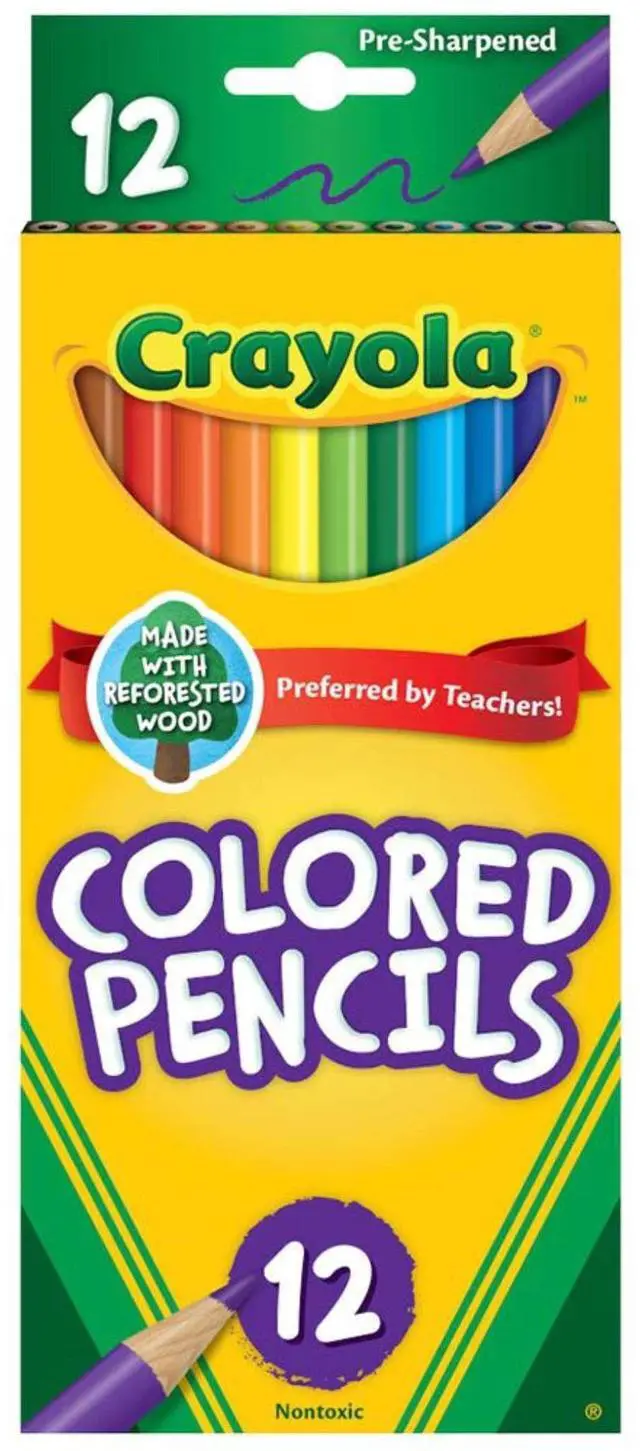 Alt view image 2 of 4 - Crayola Colored Pencils, Standard Size, Non-Toxic, 12 Count (12-Pack)
