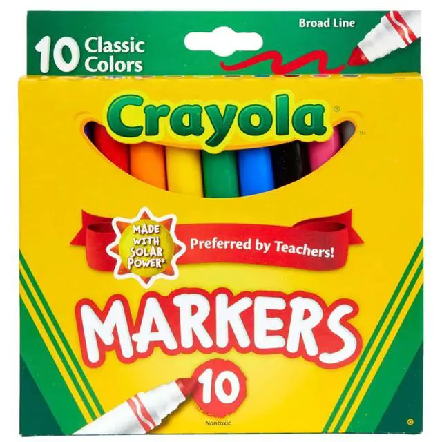 Alt view image 2 of 3 - Crayola Classic Fine Line Markers & Broad Line Markers 20-Count Duo
