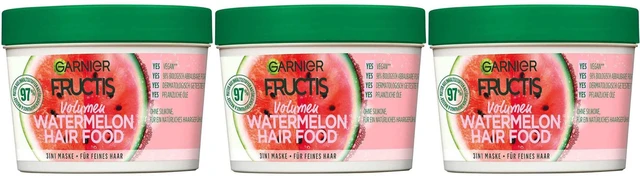 Main image of Garnier Watermelon Hair Food 3in1 Mask, 400 ml (3-Pack)