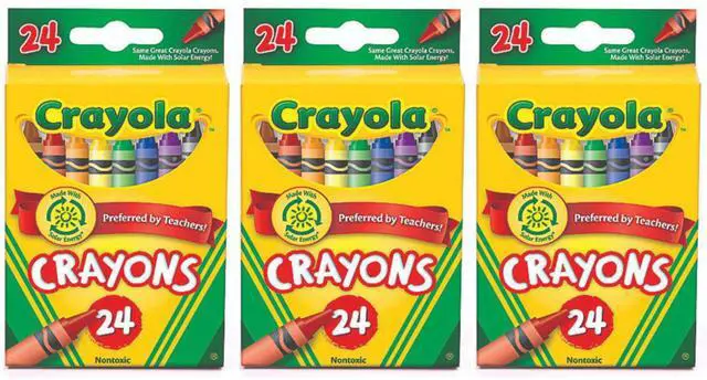 Main image of Crayola Crayons, Standard Size, Non-Toxic, 24 Count (3-Pack)