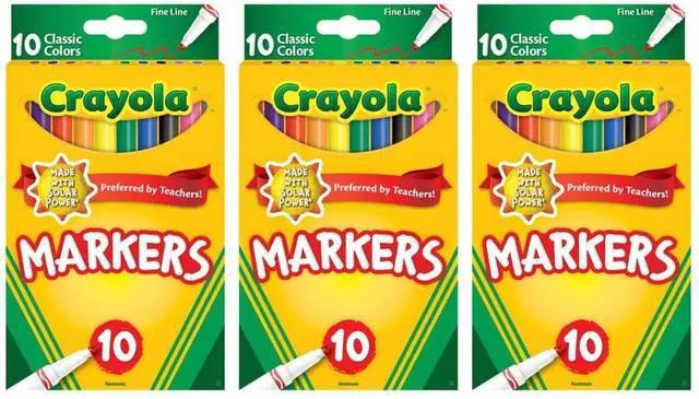 Alt view image 3 of 4 - Crayola Fine Line Markers, 10 Count (12-Pack)