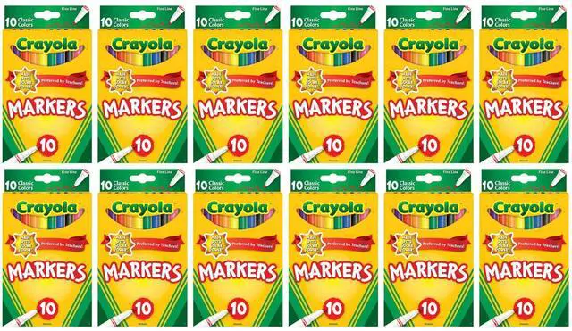 Main image of Crayola Fine Line Markers, 10 Count (12-Pack)