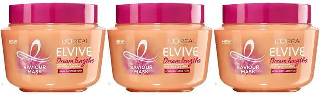 Alt view image 3 of 4 - Loreal Paris Elvive Dream Lengths Hair Mask, Nourishing & Strengthening Treatment, Enriched With Castor Oil, For Long, Damaged Hair (12-Pack)