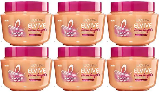 Alt view image 4 of 4 - Loreal Paris Elvive Dream Lengths Hair Mask, Nourishing & Strengthening Treatment, Enriched With Castor Oil, For Long, Damaged Hair (12-Pack)