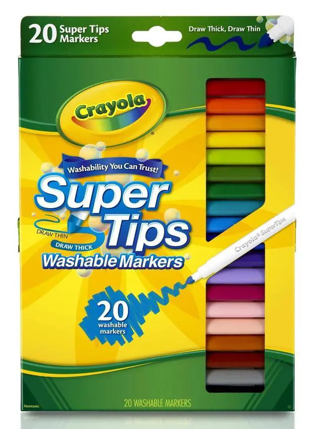 Main image of Crayola Super Tips Washable Markers For Kids (1-Pack / 1)