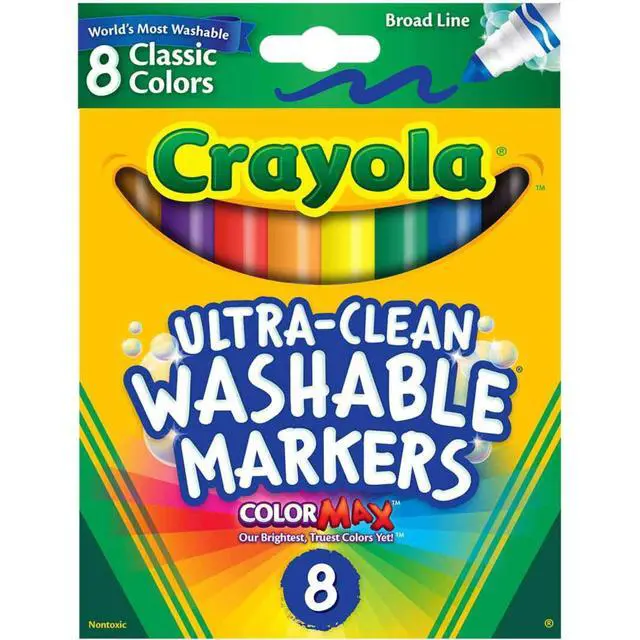 Alt view image 2 of 4 - Crayola Washable Broad Line Markers 8 Count (3-Pack)
