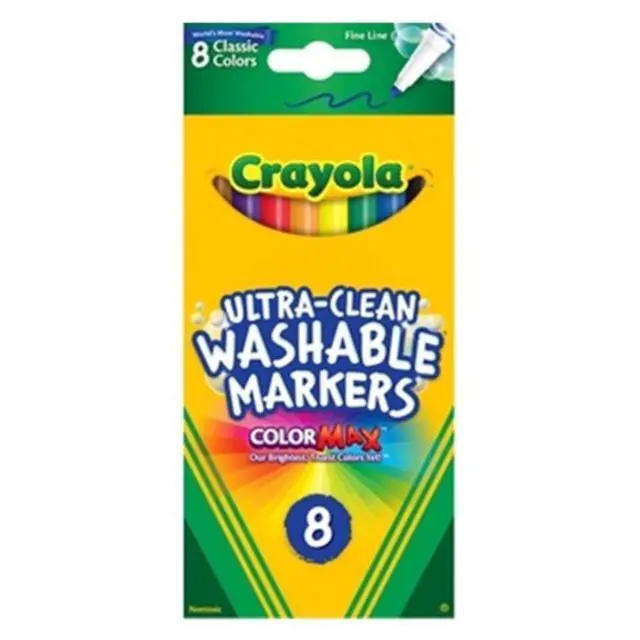Alt view image 2 of 4 - Crayola Washable Fine Line Markers 8 Count (3-Pack)
